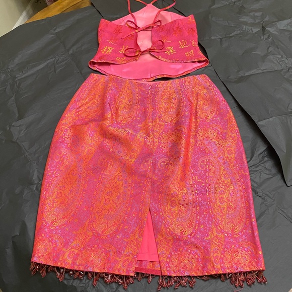 Open Back Top with Matching Skirt - Picture 4 of 5